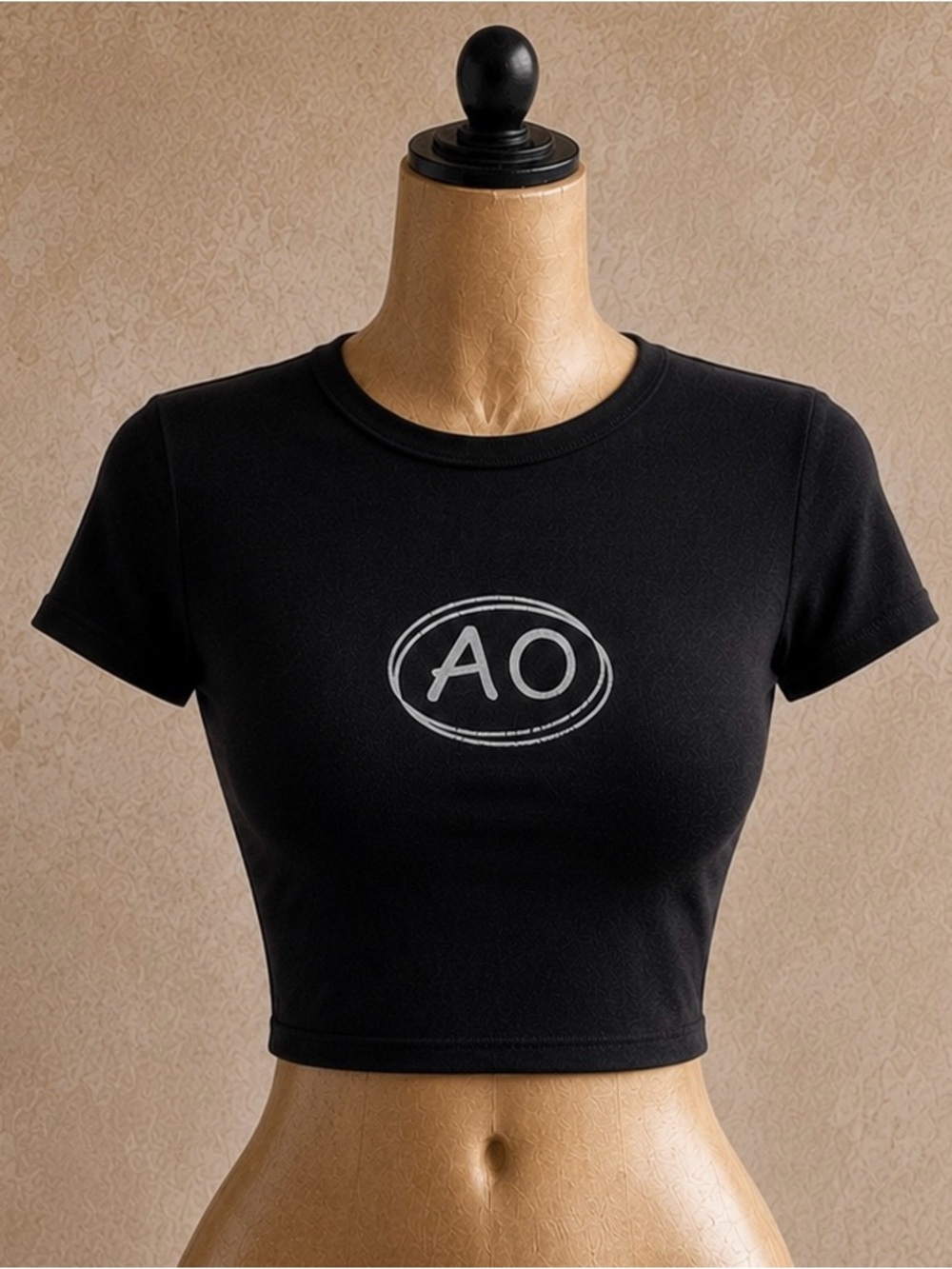 Women’s Black AO Logo Crop Top Size XS